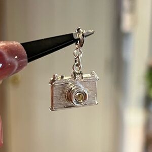 Vintage Monet Silver-Tone Camera Charm | 3D Detail + Peephole